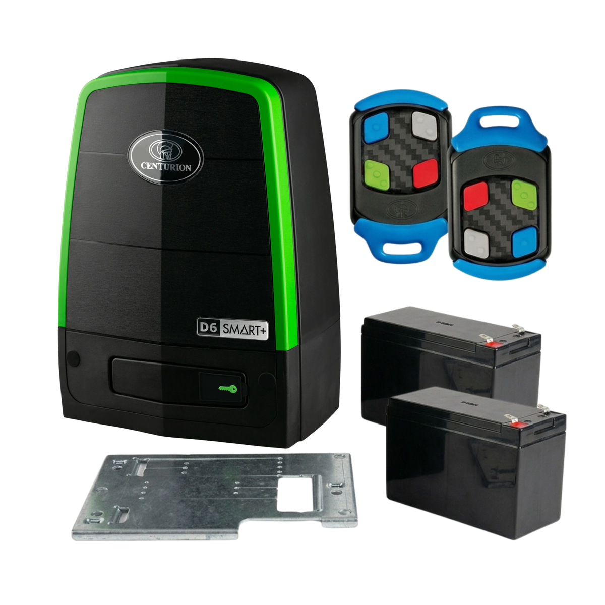 Centurion Systems D6 SMART+ Gate Motor Kit – WiFi Enabled, 600kg Capacity with Dual 12V Batteries & 2x Nova Remotes
