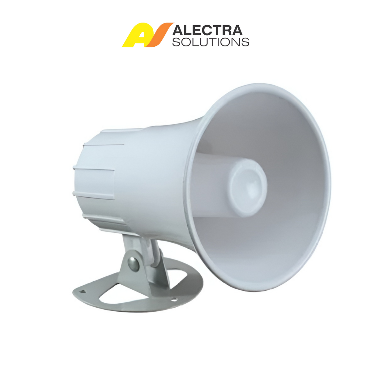 12V 15W High-Output Wired Security Siren Horn – Weatherproof (White)
