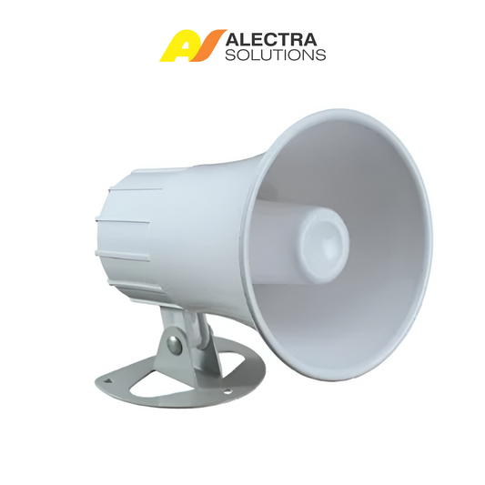 12V 15W White Security Siren – Loud Alarm for Electric Fences and Intruder Alerts
