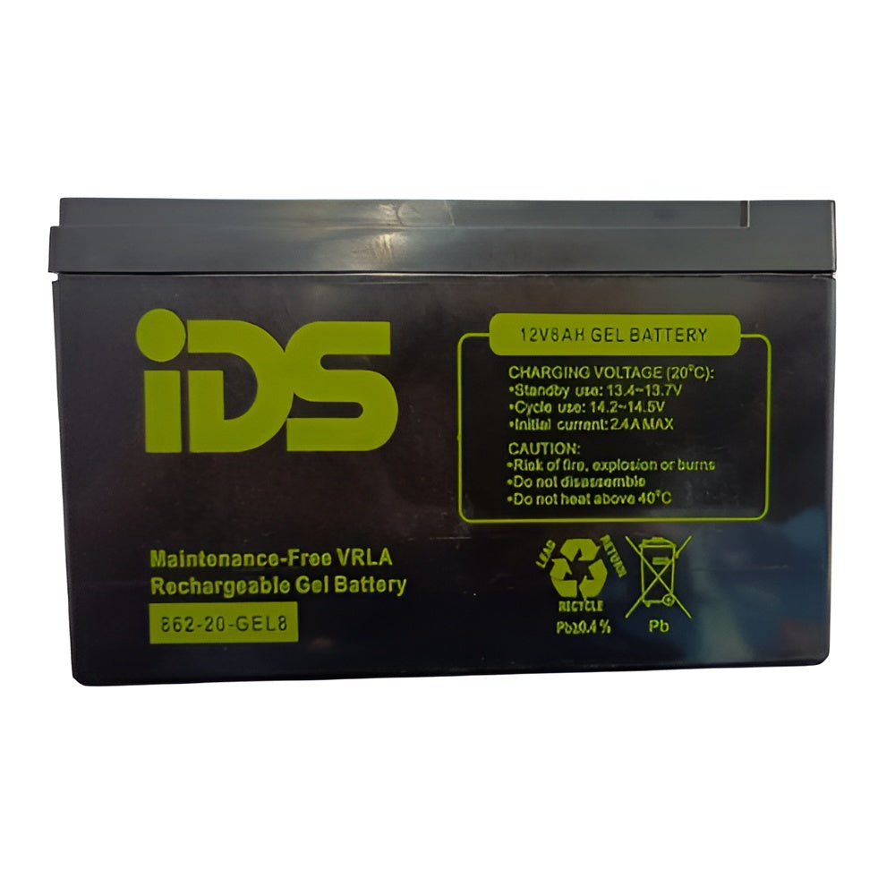 12V 8Ah Gel Battery – Maintenance-Free, Deep Cycle Backup Power for Gate Motors & Security Systems