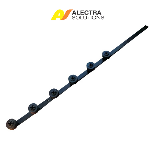 6 Wire Flat Bar Black Top – Powder-Coated Electric Fence Bracket