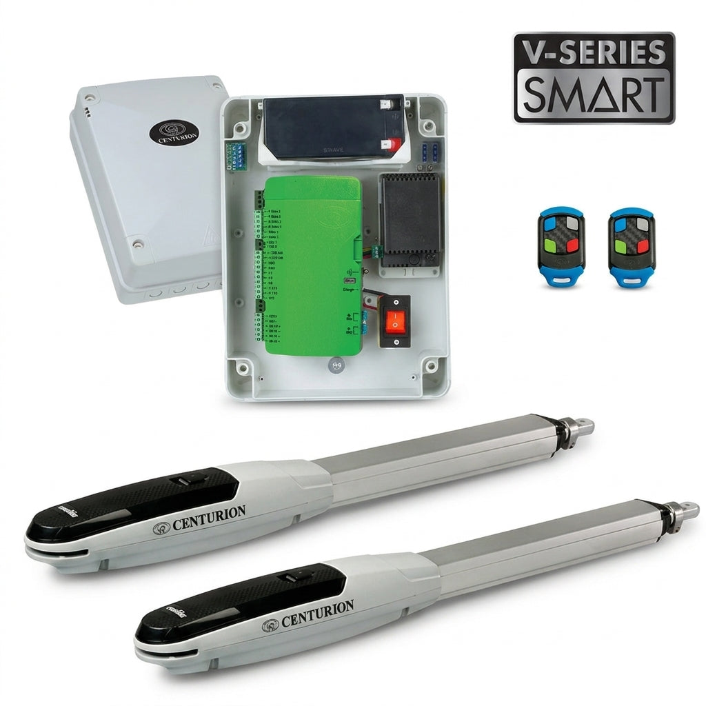 Centurion Systems Vantage Smart 500 Double Swing Gate Motor Kit – WiFi Enabled, 500kg Capacity for Dual Gates with 2x Nova Remotes