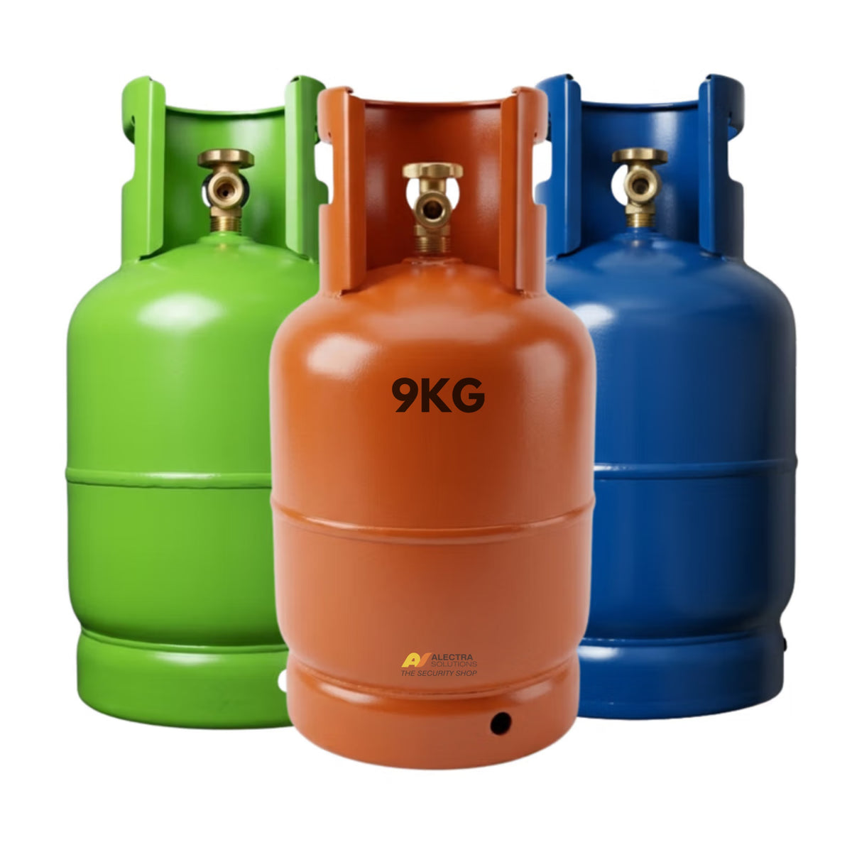 9 kg LP gas cylinders for exchange or delivery at Alectra Solutions, Pretoria