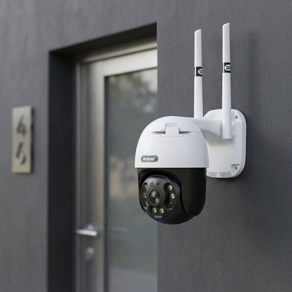 Andowl Q-S4MAX 8K WiFi Security Camera – Ultra HD PTZ Outdoor Surveillance with AI Human Tracking, Night Vision, and Two-Way Audio