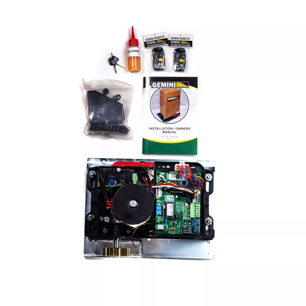 GEMINI Complex 24V 800kg Sliding Gate Motor Kit Smart Wi-Fi Control & 8Ah High-Capacity Backup