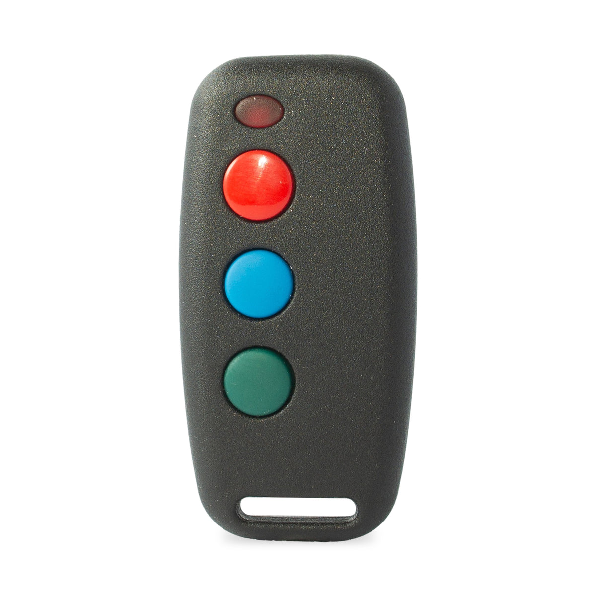 Sentry 3 button binary DIP switch remote 403MHz, black with red, blue and green buttons