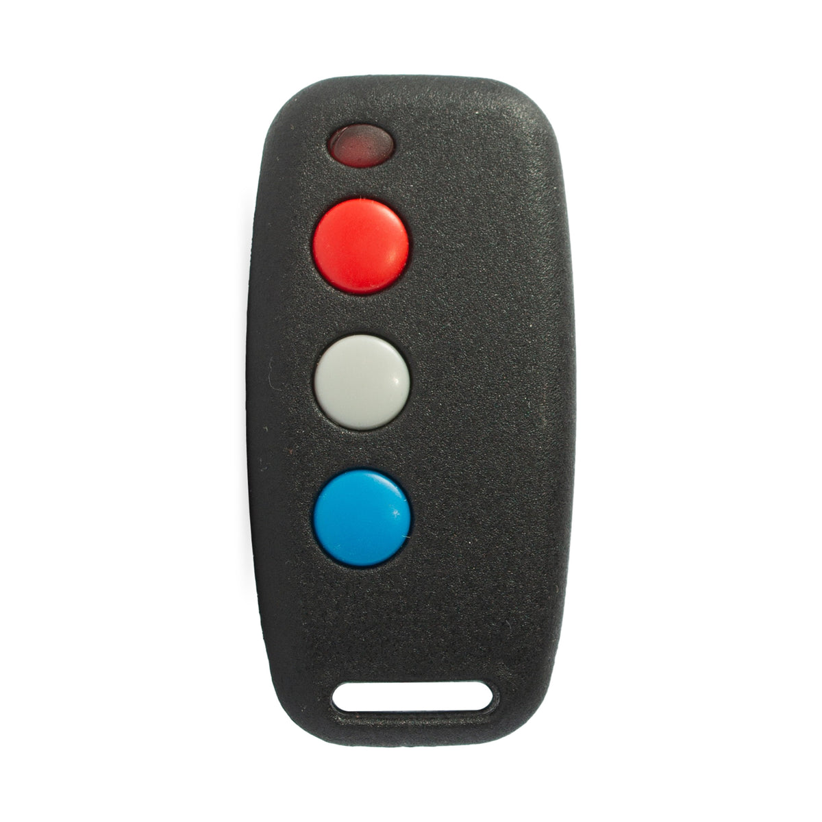 Sentry 3 button code hopping gate remote 403MHz, black with red, grey and blue buttons