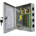 12V 10A 9-Channel CCTV Power Supply Box with Metal Casing & PTC Fuses (120W)