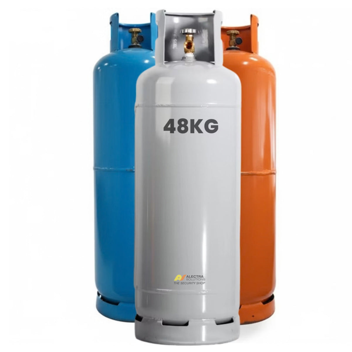 48 kg LP gas cylinders for exchange or delivery at Alectra Solutions, Pretoria