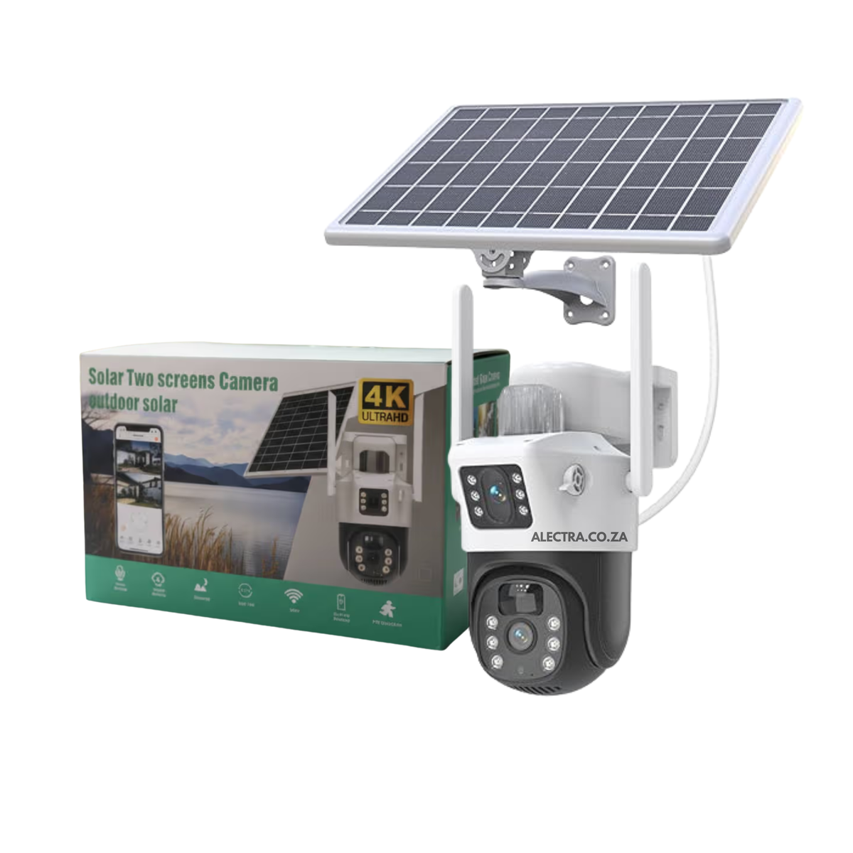 4K Solar Two Screens Outdoor Security Camera