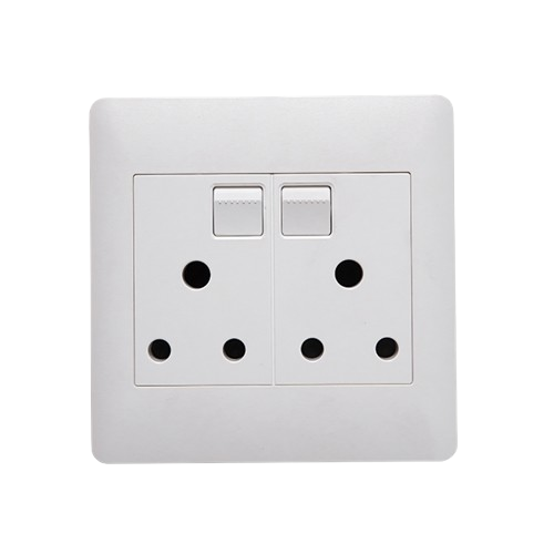 4x4 Double Socket Plug for Dual Power Supply and Reliable Electrical Connections