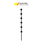 6 Line Round Bar Black