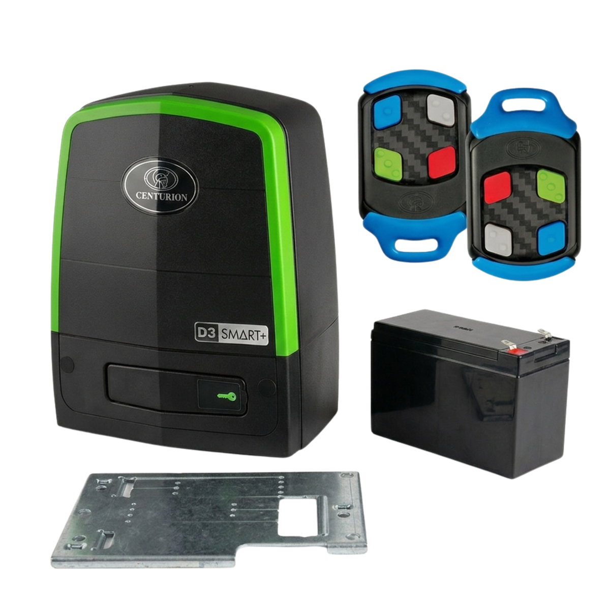 Centurion Systems D3 SMART+ Gate Motor Full Kit – WiFi Enabled, Includes Battery, Remotes & Base Plate