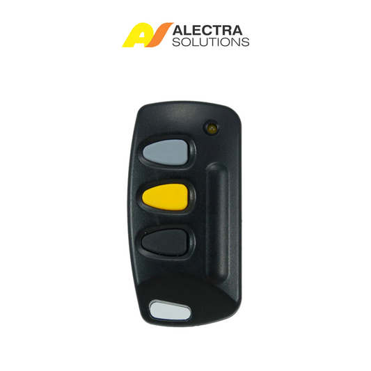 Gemini 3 Button Remote, sold by Alectra Solutions. Remote for gate motor, and garage motor