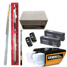 Gemini Sectional Garage Door Motor Kit – 24V DC High-Torque Operator with Heavy-Duty Rail, Battery Backup & 2x Remotes