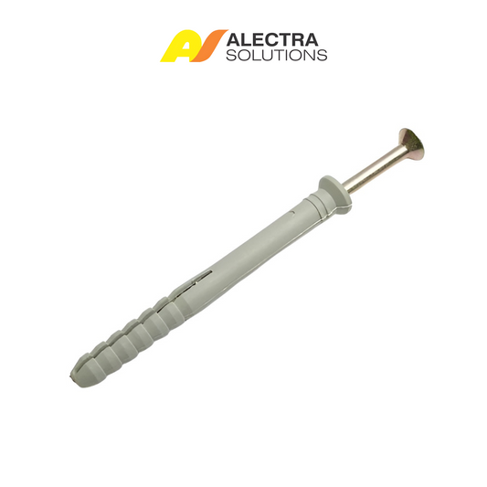 Tool with a gray handle and metallic head on a white background, featuring Alectra Solutions logo.
