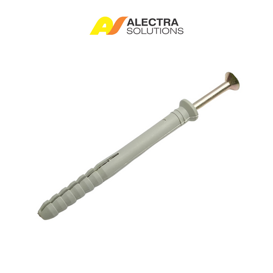 Tool with a gray handle and metallic head on a white background, featuring Alectra Solutions logo.