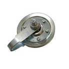 Garage door pulley, spring mount closed clevis