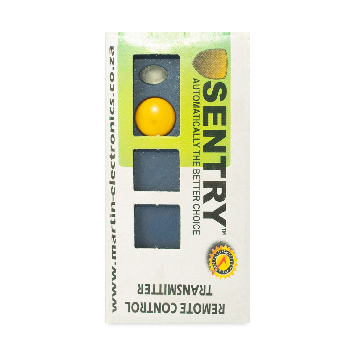 Sentry 1 button code hopping remote in its box