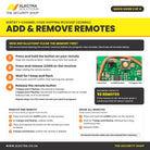 Sentry 1 channel receiver quick guide 2 of 4: add and remove remotes