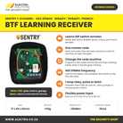 Sentry BTF learning receiver 403MHz features