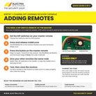 Sentry learning receiver quick guide 2 of 3: adding remotes
