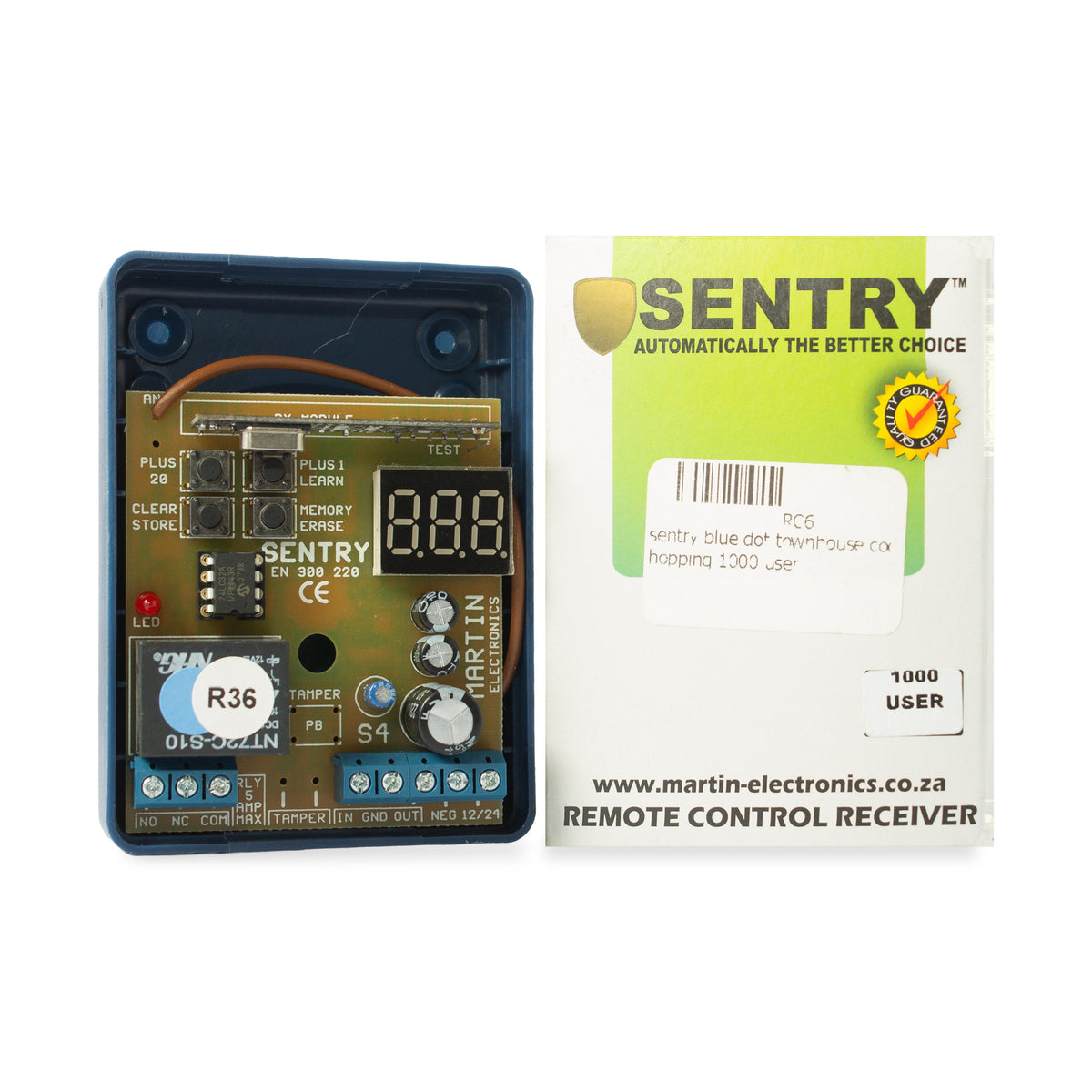 Sentry 1000 user code hopping receiver 433MHz opened, LED channel display and relay