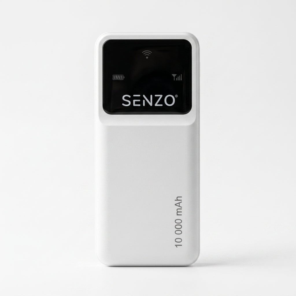 Senzo Powa-Fi TR 800 Plus Mifi Router – Portable 4G LTE Hotspot with Ultra-Large 10,000 mAh Built-In Power Bank Battery