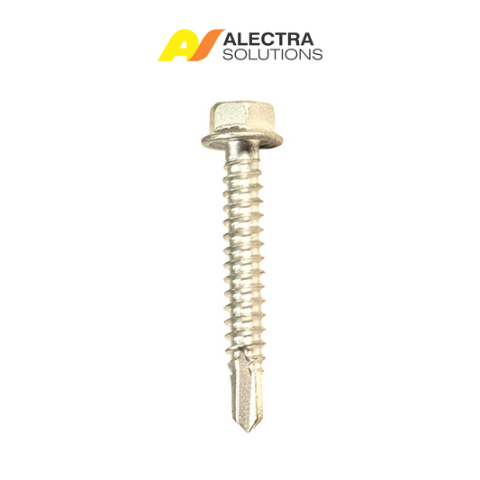 Tek Screws 12x38mm – Self-Drilling Hex Head Screws (100 Pack) for Metal and Electric Fence Use