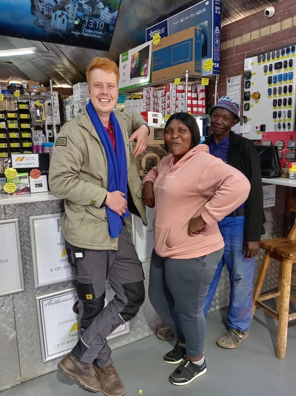 Happy customer at Alectra Solutions Pretoria store