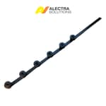 6 Line Straight Square Tube Black