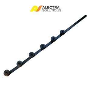 6 Line Straight Square Tube Black