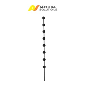 8 Line Round Bar Black