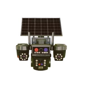 HD Solar PTZ Triple-Lens Security Camera – 3 Screens