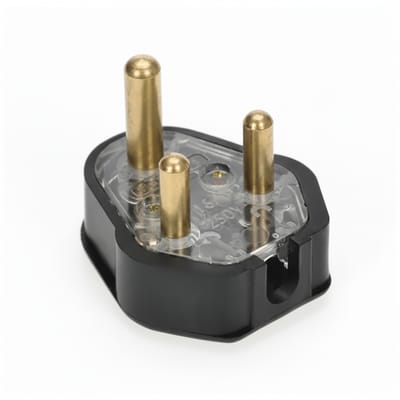 16A 3-Pin Mains Plug Top Heavy Duty Type M Rewireable Plug (Clear/Black)