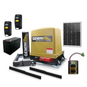 Gemini Slider 12V 7Ah Full Solar Gate Motor Kit