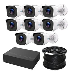 8 Channel Advanced CCTV Camera Kit – Complete Hikvision/Hi-Look Surveillance System with 8x 2MP Bullet Cameras & 100m Cable